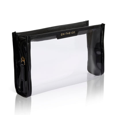 "On the Go" Medium Makeup Pouch Black