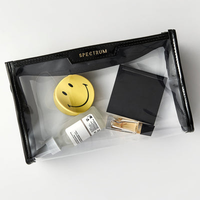 "On the Go" Medium Makeup Pouch Black